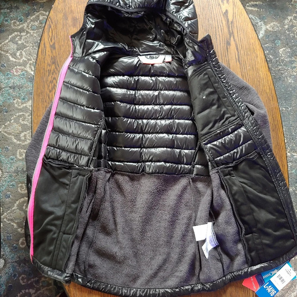 Free Country Black Hybrid Hooded Jacket Size Girl's Large 14/16 NEW with TAGS - Picture 8 of 14